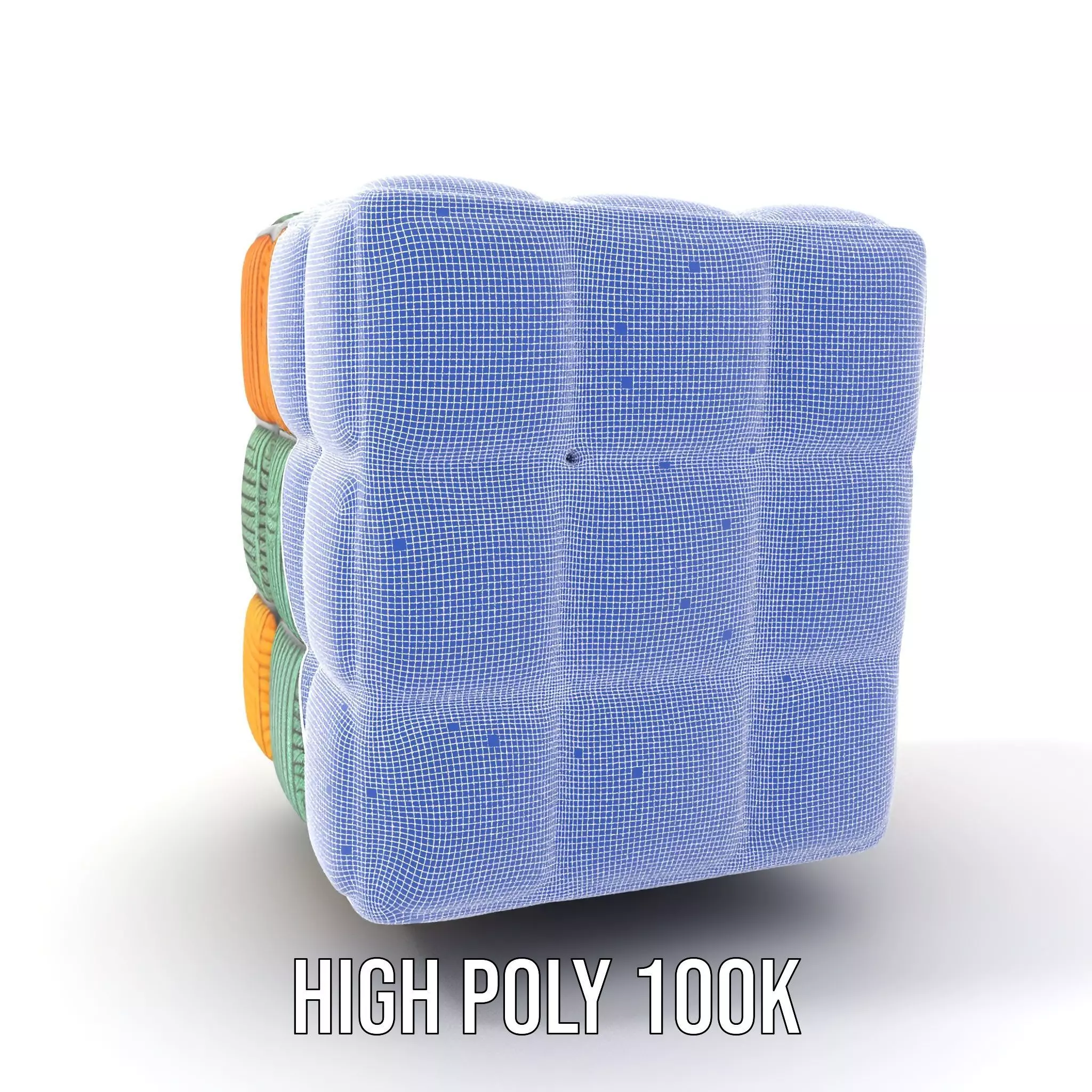 Colorful Yarn Wrapped Cube model pack Low-poly 3D model_5
