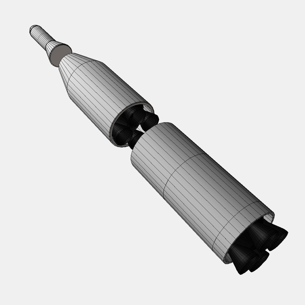 UGM-27 Polaris A1 Ballistic Missile 3D model_11