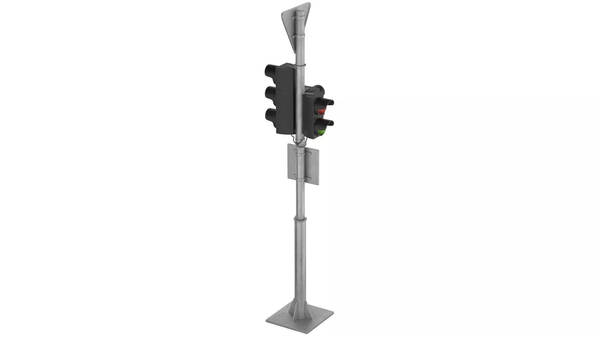 Traffic lights and road signs 1 Low-poly 3D model_3