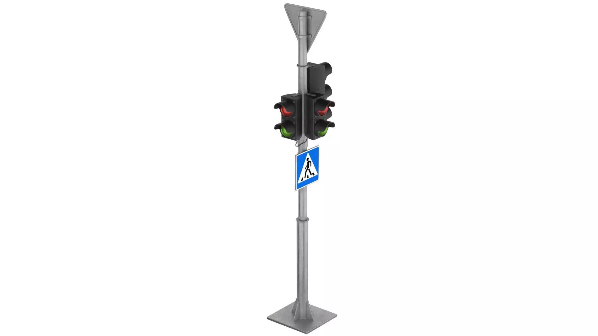 Traffic lights and road signs 1 Low-poly 3D model_2