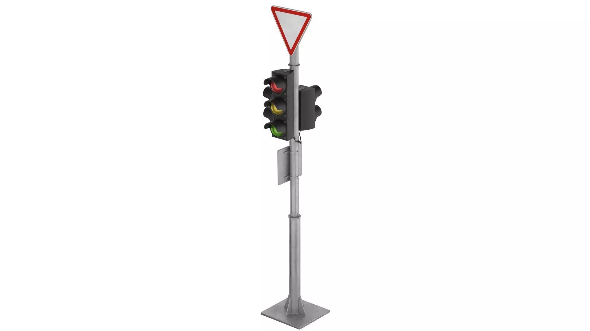 Traffic lights and road signs 1 Low-poly 3D model_4