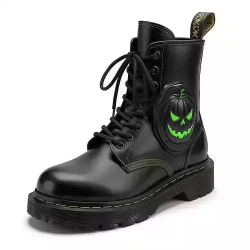 Halloween Jack O Lantern Combat Boot 3D Model