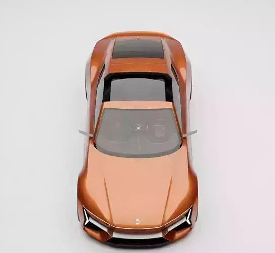 Convertible Supercar Concept Low-poly 3D model 2