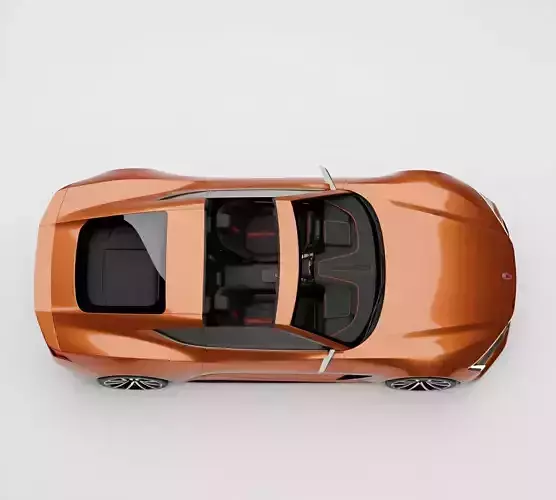 Convertible Supercar Concept Low-poly 3D model 5