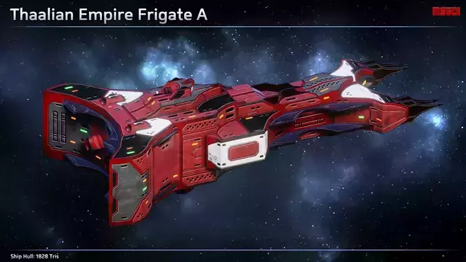 Spaceship Thaalian Empire Frigates Low-poly 3D model