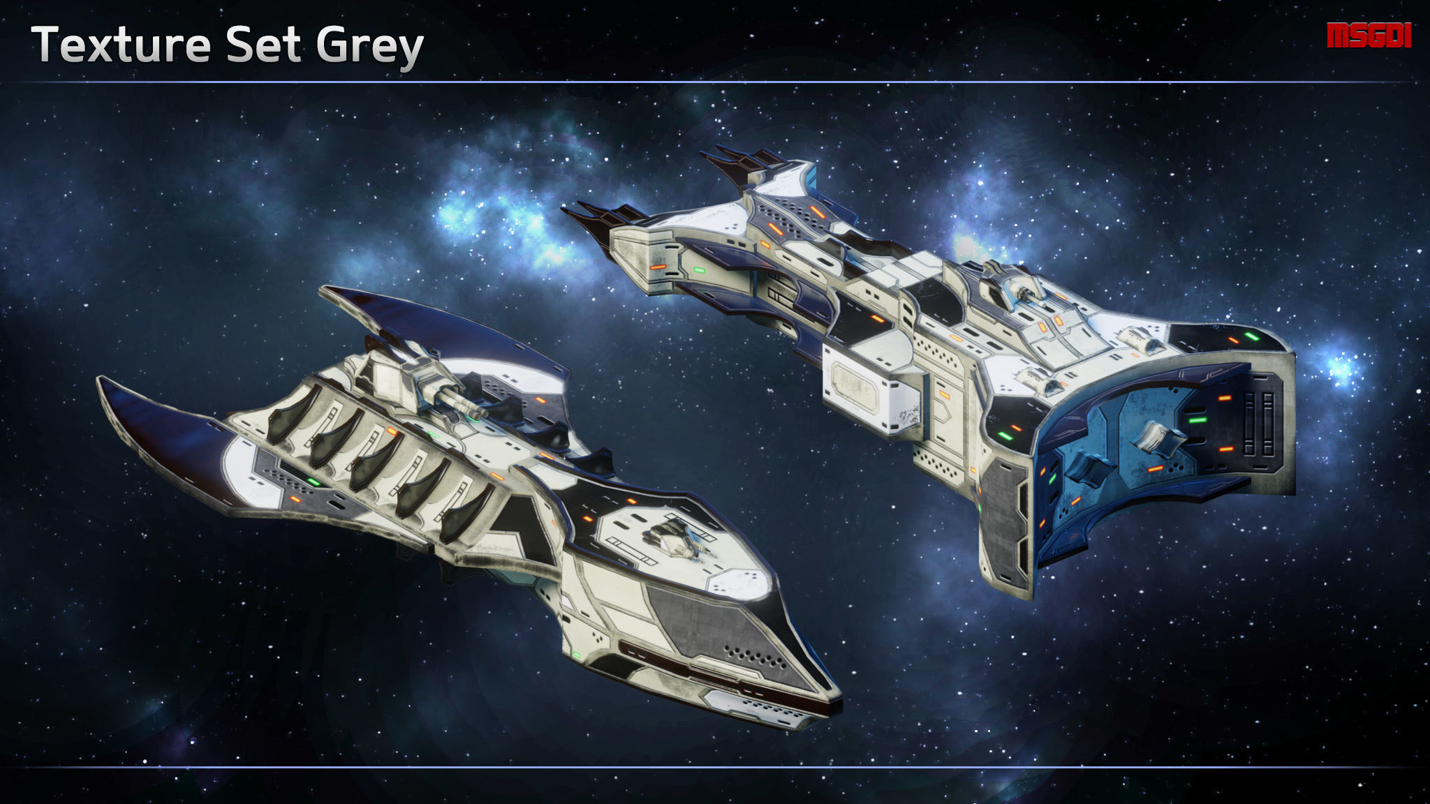 Spaceship Thaalian Empire Frigates Low-poly 3D model_9