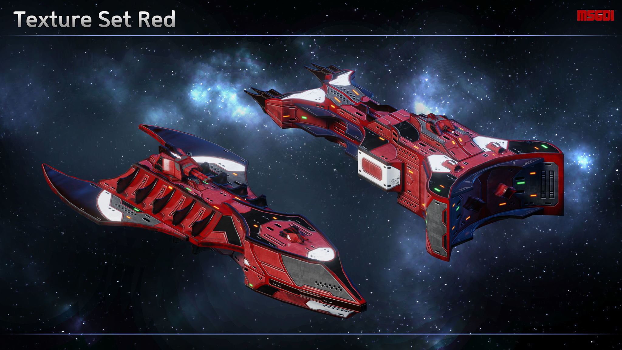 Spaceship Thaalian Empire Frigates Low-poly 3D model_10