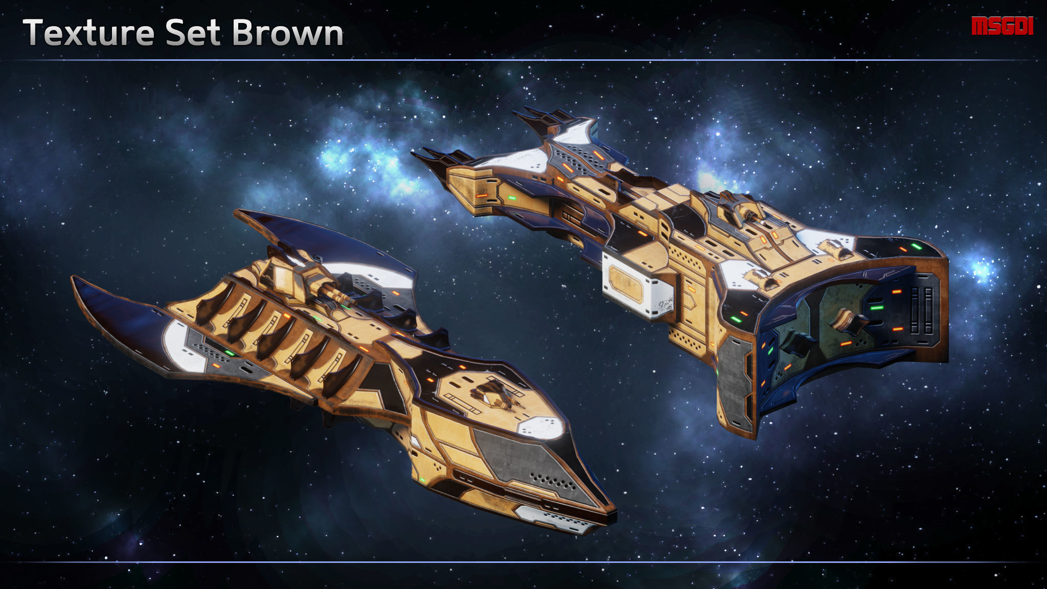 Spaceship Thaalian Empire Frigates Low-poly 3D model_7