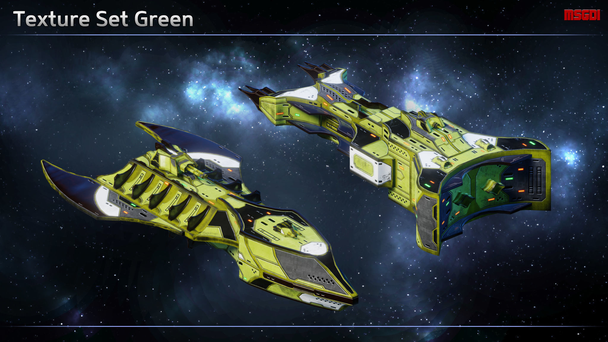 Spaceship Thaalian Empire Frigates Low-poly 3D model_8