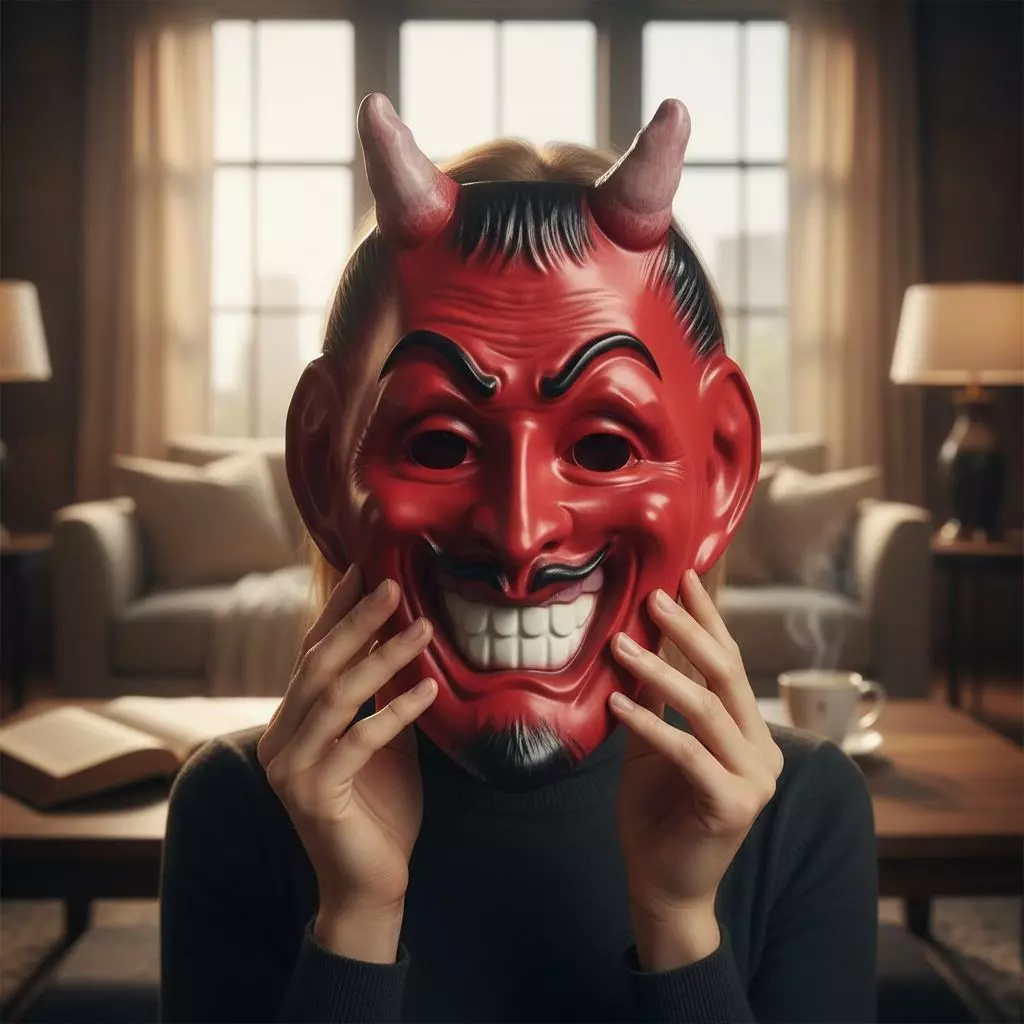 Devil mask 3D print model_0