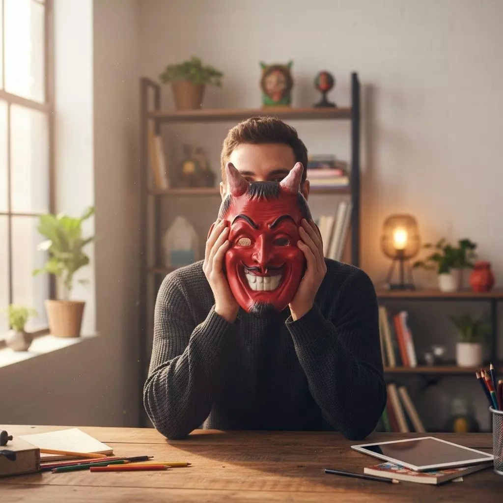 Devil mask 3D print model_4