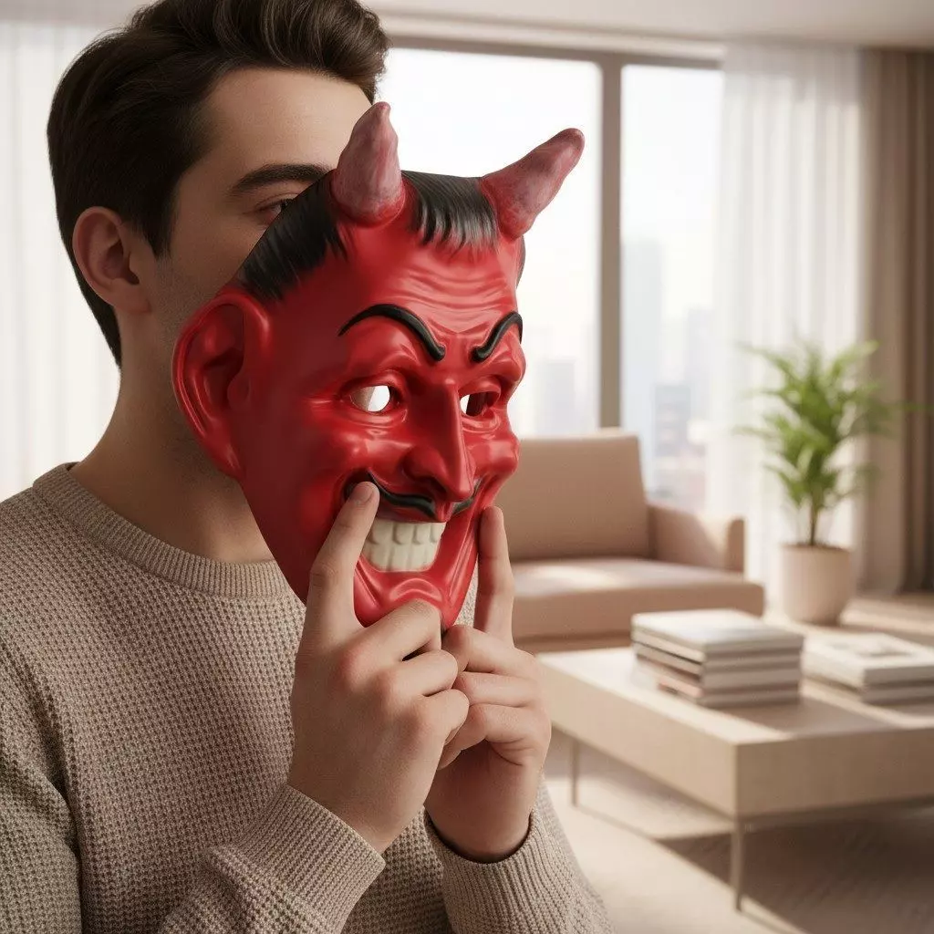Devil mask 3D print model_3
