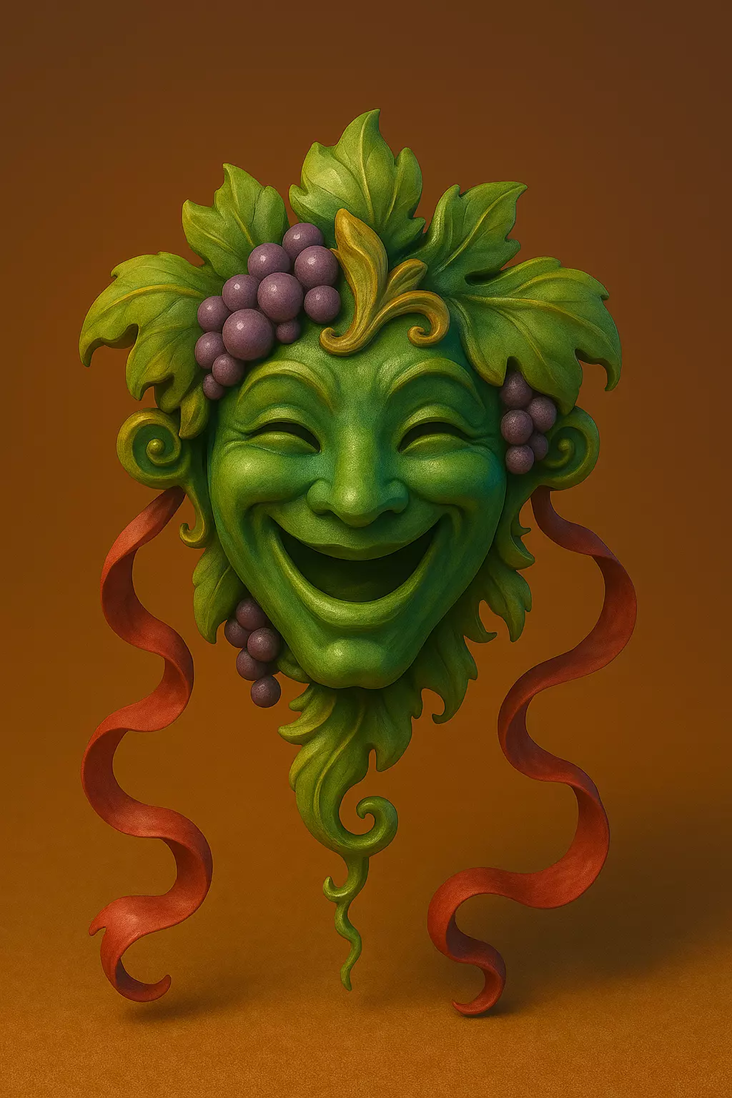 Greek Comedy Mask 3D print model_0