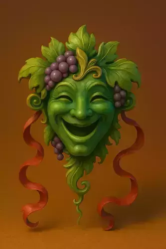 Greek Comedy Mask 3D print model