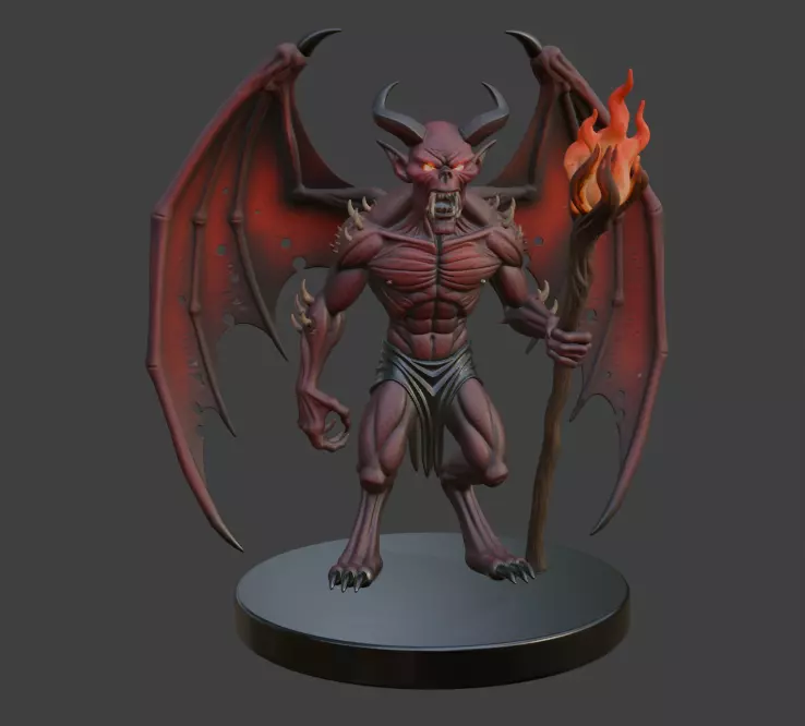Halloween Demon 3D Model 3D print model_0