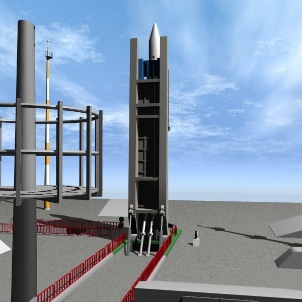Naro Launch Pad 3D model_4