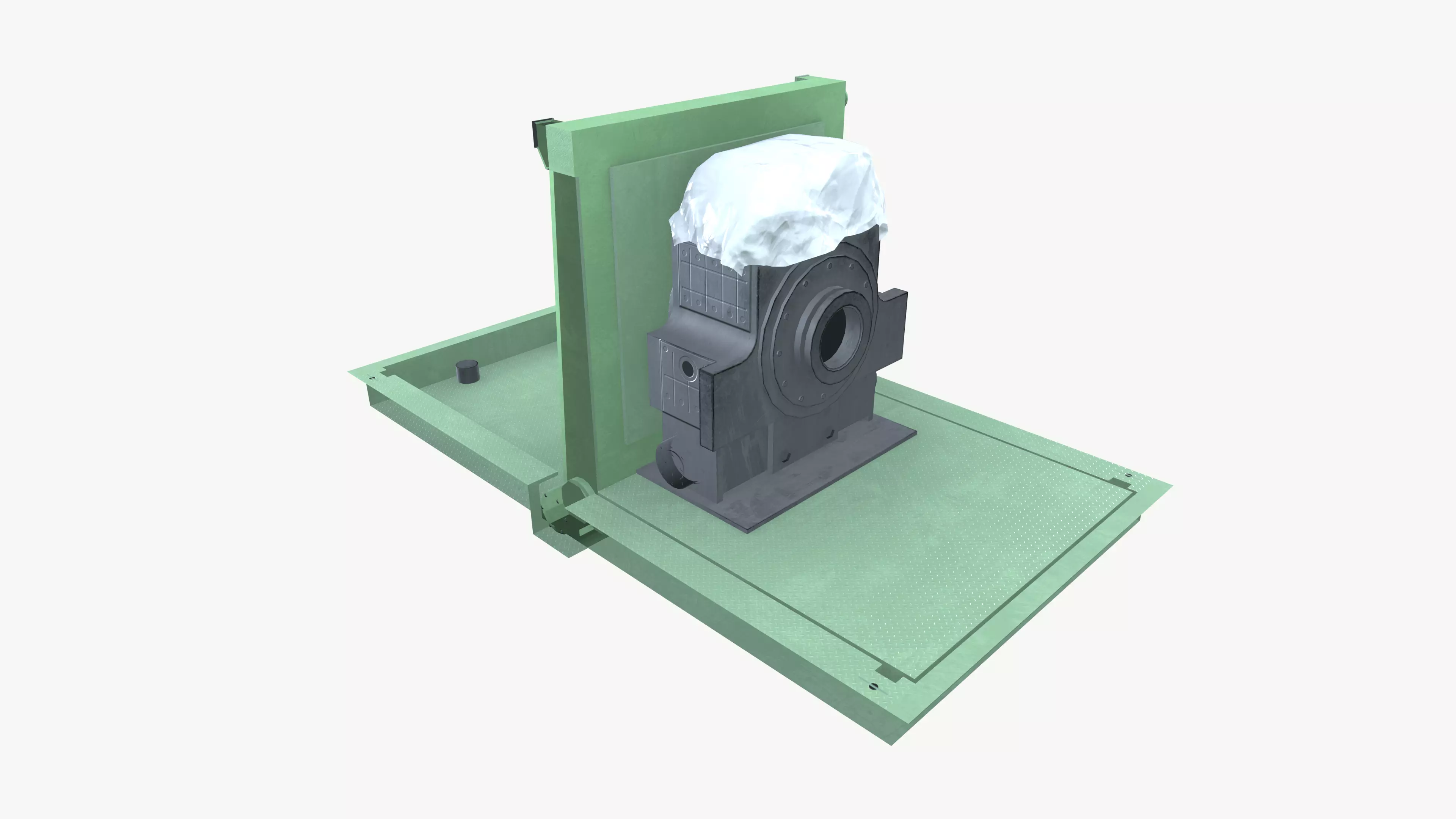Bur Chock Tilter Low-poly 3D model_2