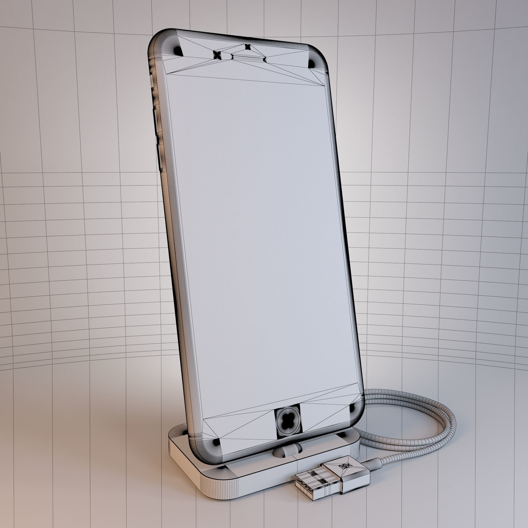 Apple Collection iPhone7 iPhone 7 Plus AirPods Lightning 3D model_8