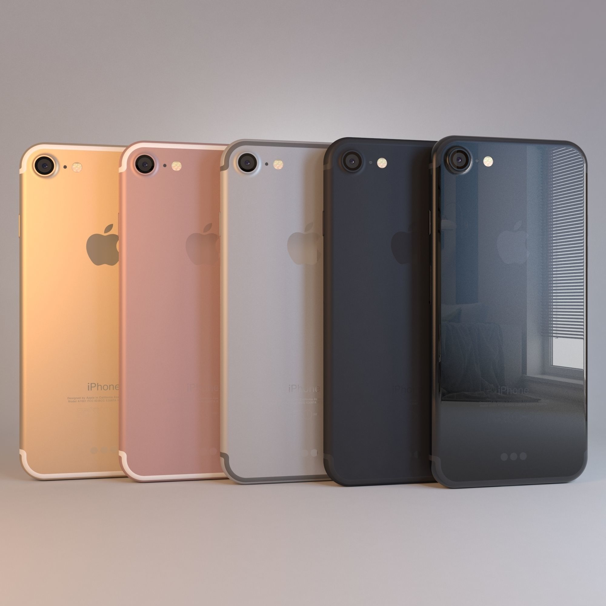 Apple Collection iPhone7 iPhone 7 Plus AirPods Lightning 3D model_6