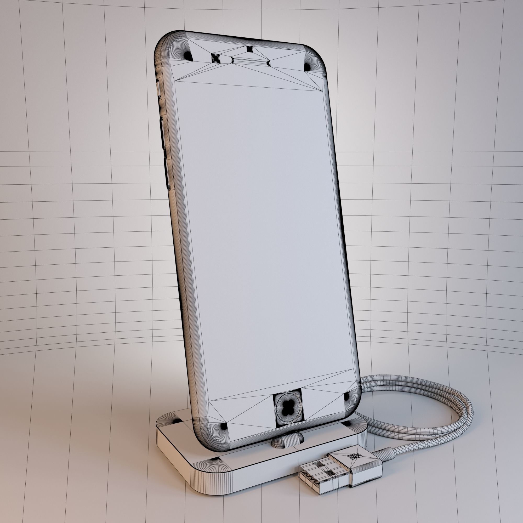 Apple Collection iPhone7 iPhone 7 Plus AirPods Lightning 3D model_10