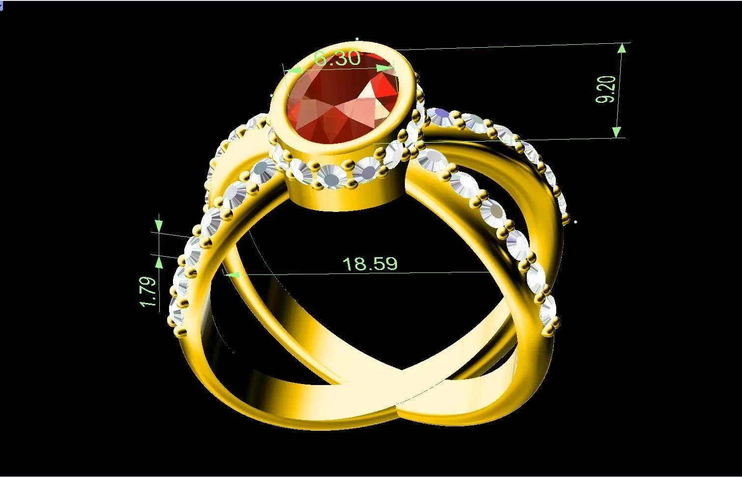 Ruby Ring 3D print model