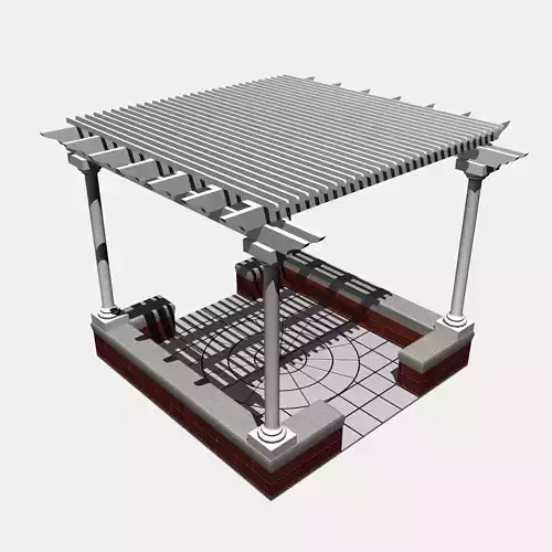 Pergola 3 Freestanding 3D model