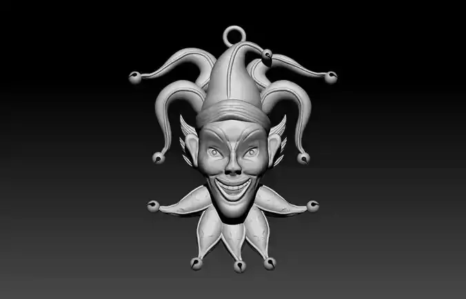 Joker Pendant 3D Printable Model