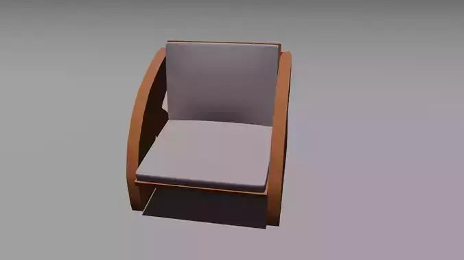 Minimalistic Low Poly Styled Arm Chair 