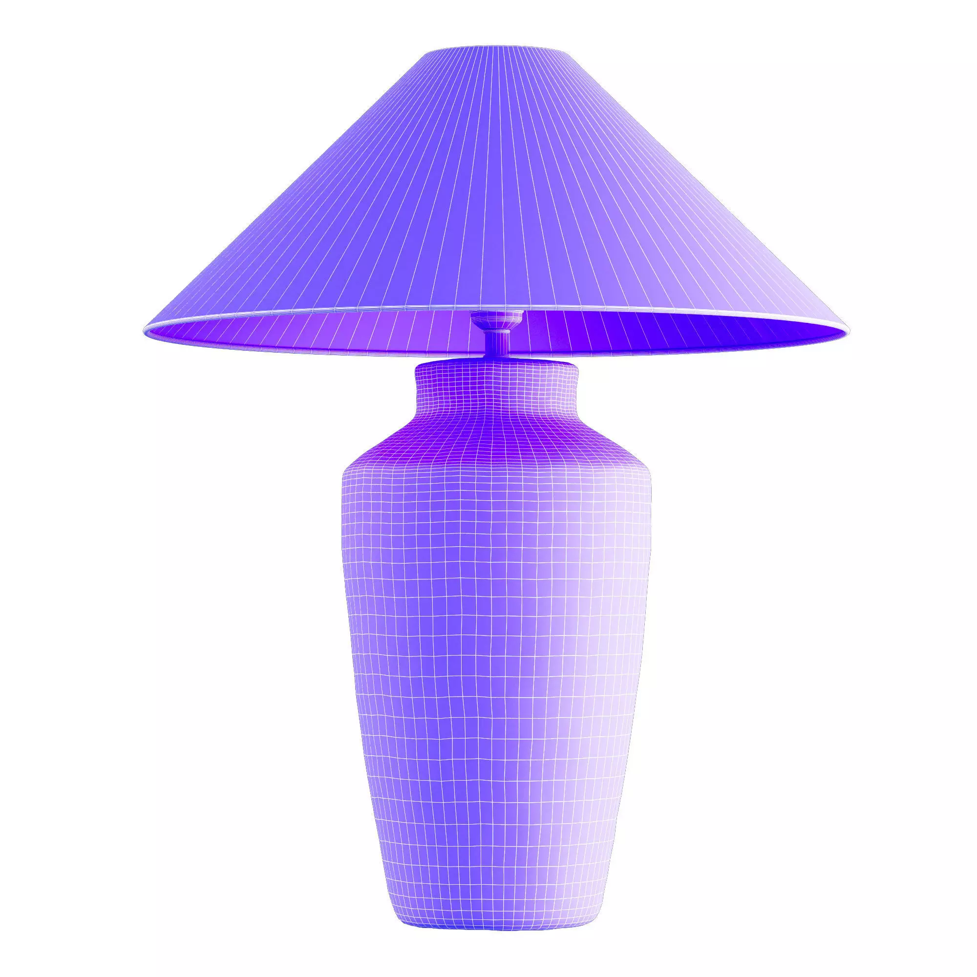 Zara Home Ceramic Table Lamp 3D model_4