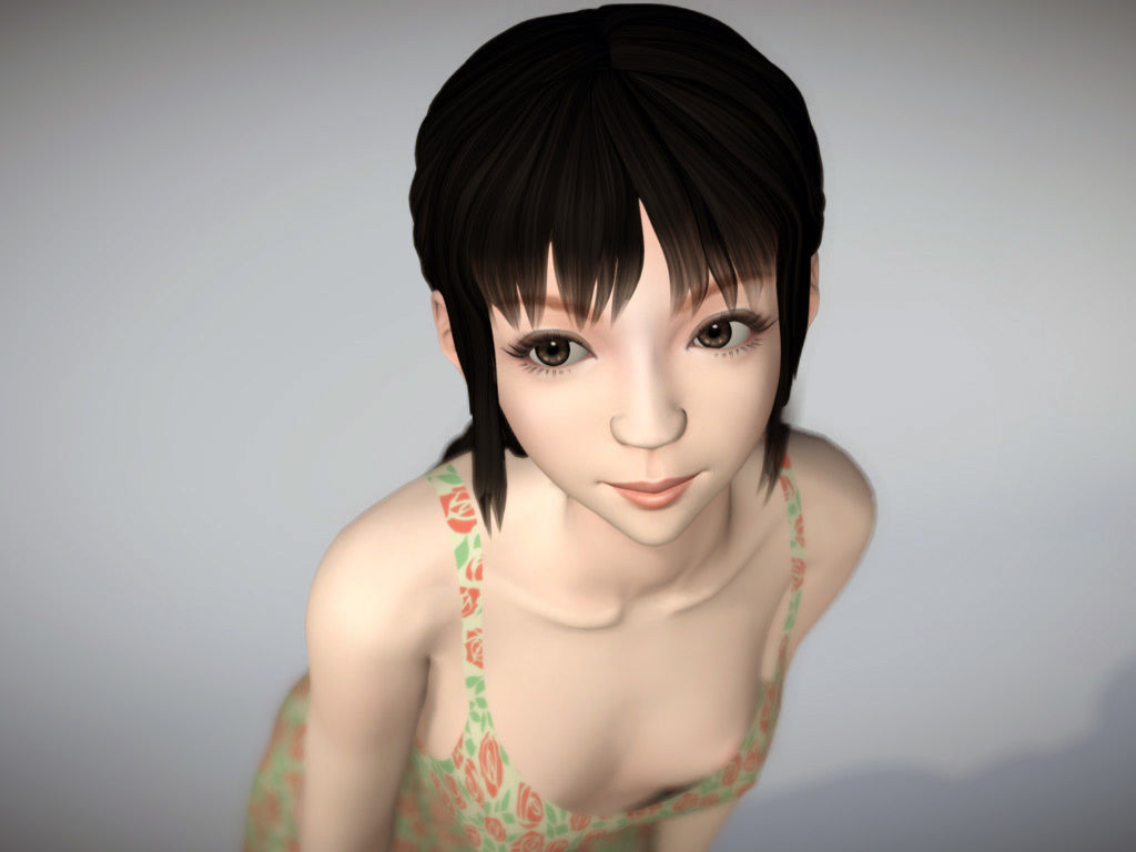 Kumiko various outfit pose 04 3D model_1