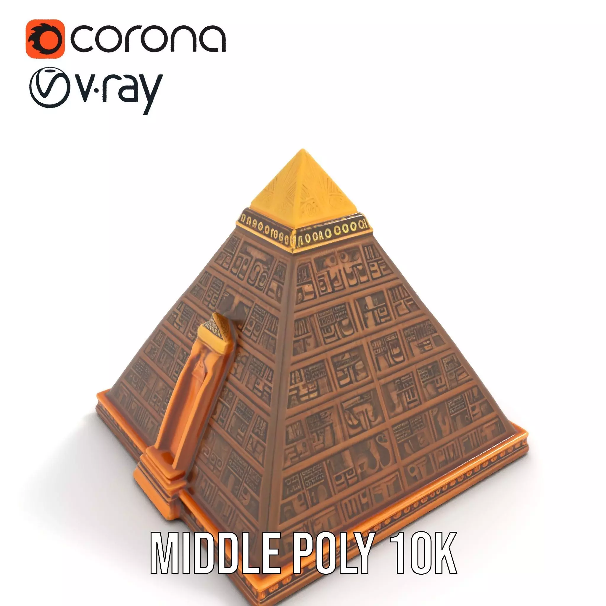 Ancient Pyramid Monument model pack Low-poly 3D model_17