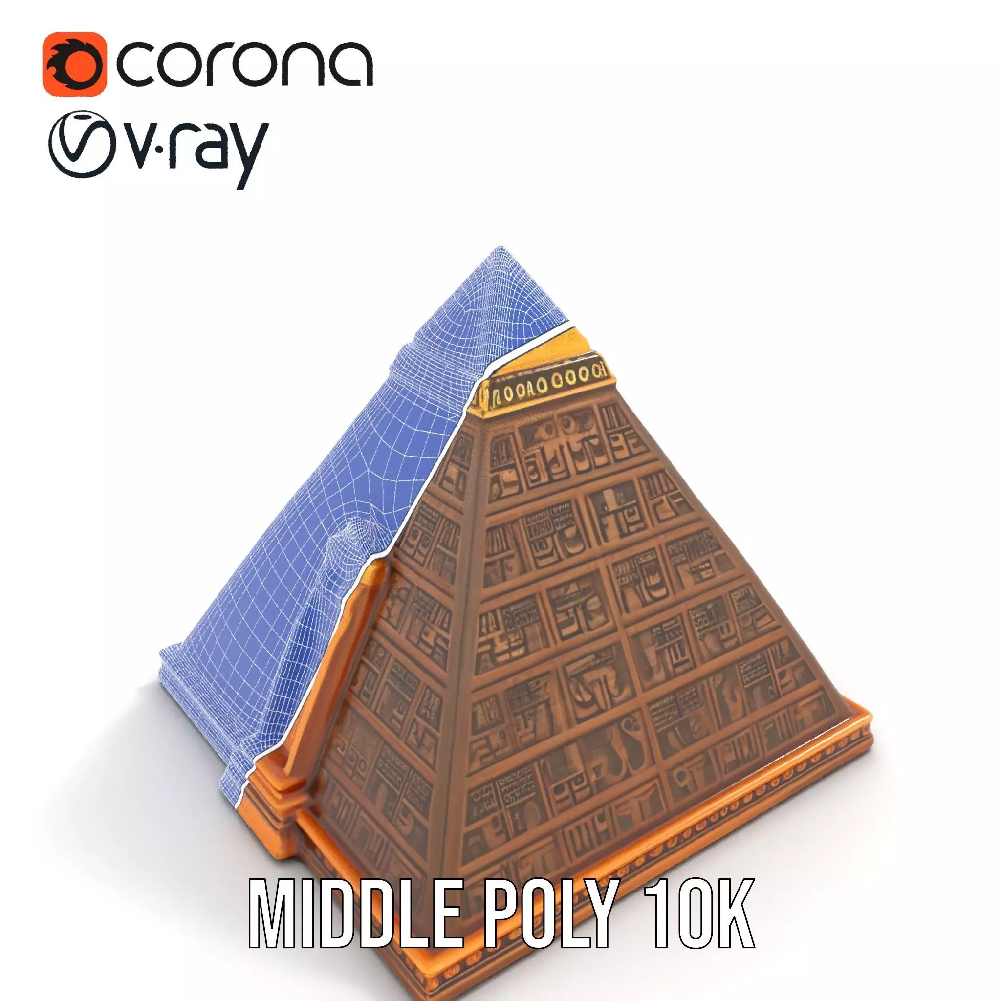 Ancient Pyramid Monument model pack Low-poly 3D model_6