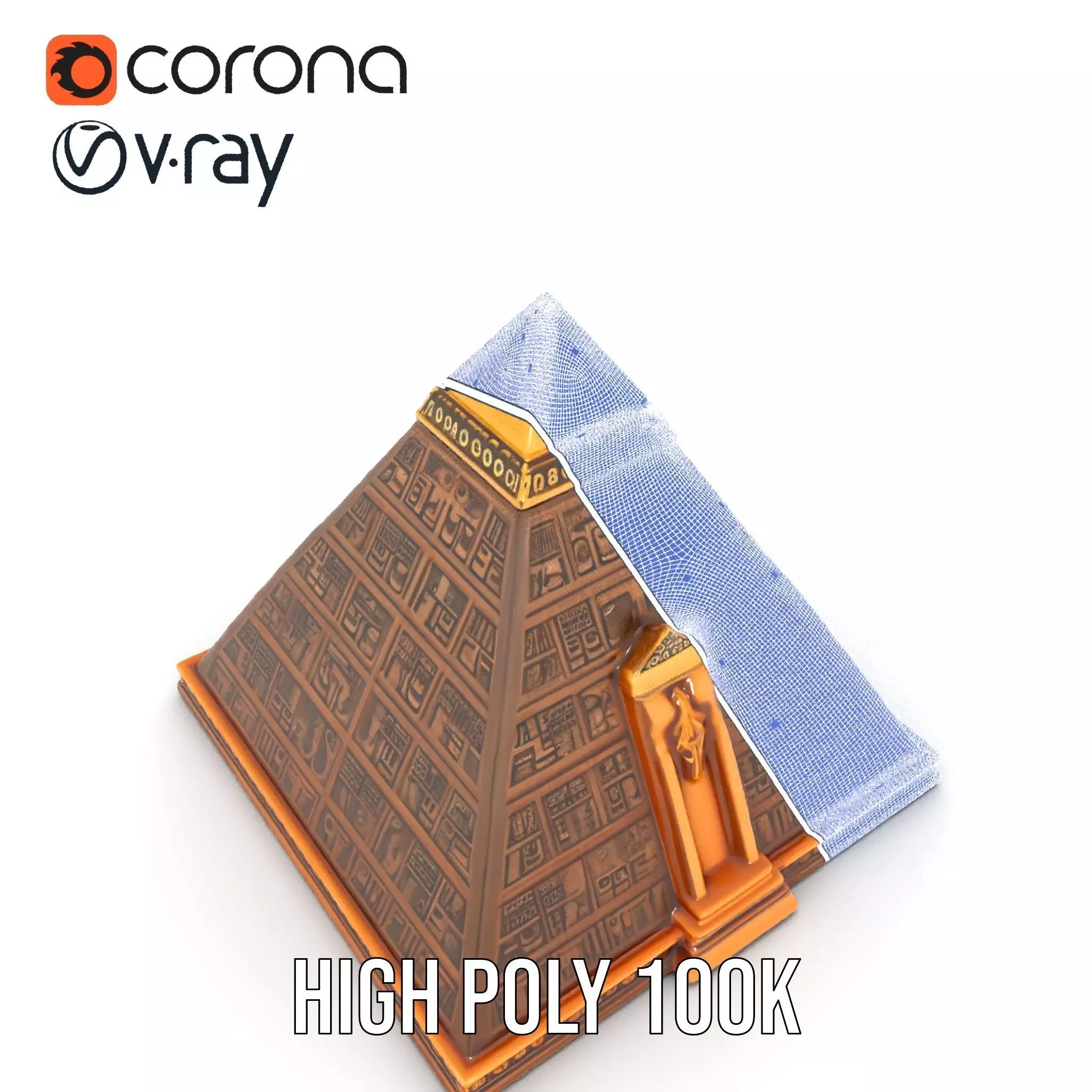 Ancient Pyramid Monument model pack Low-poly 3D model_33