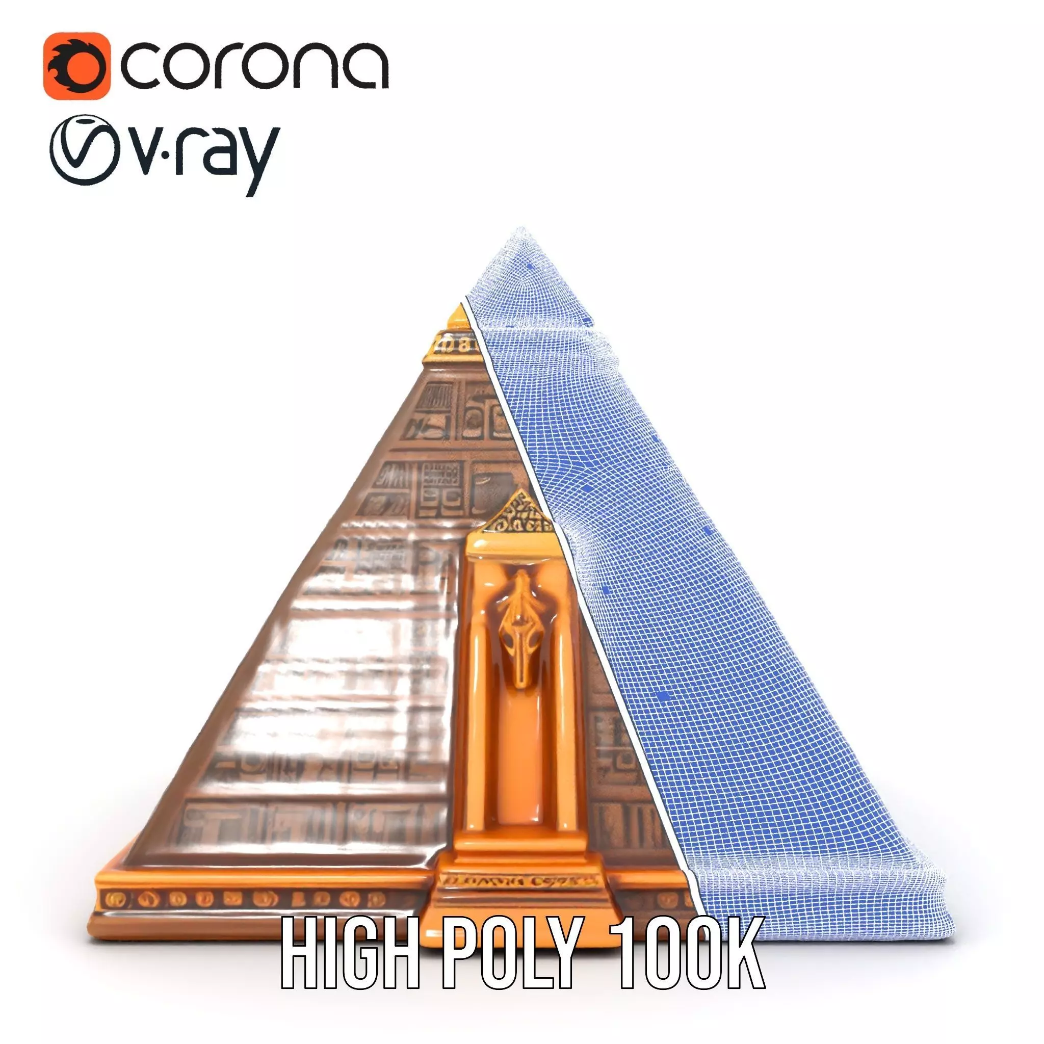 Ancient Pyramid Monument model pack Low-poly 3D model_34