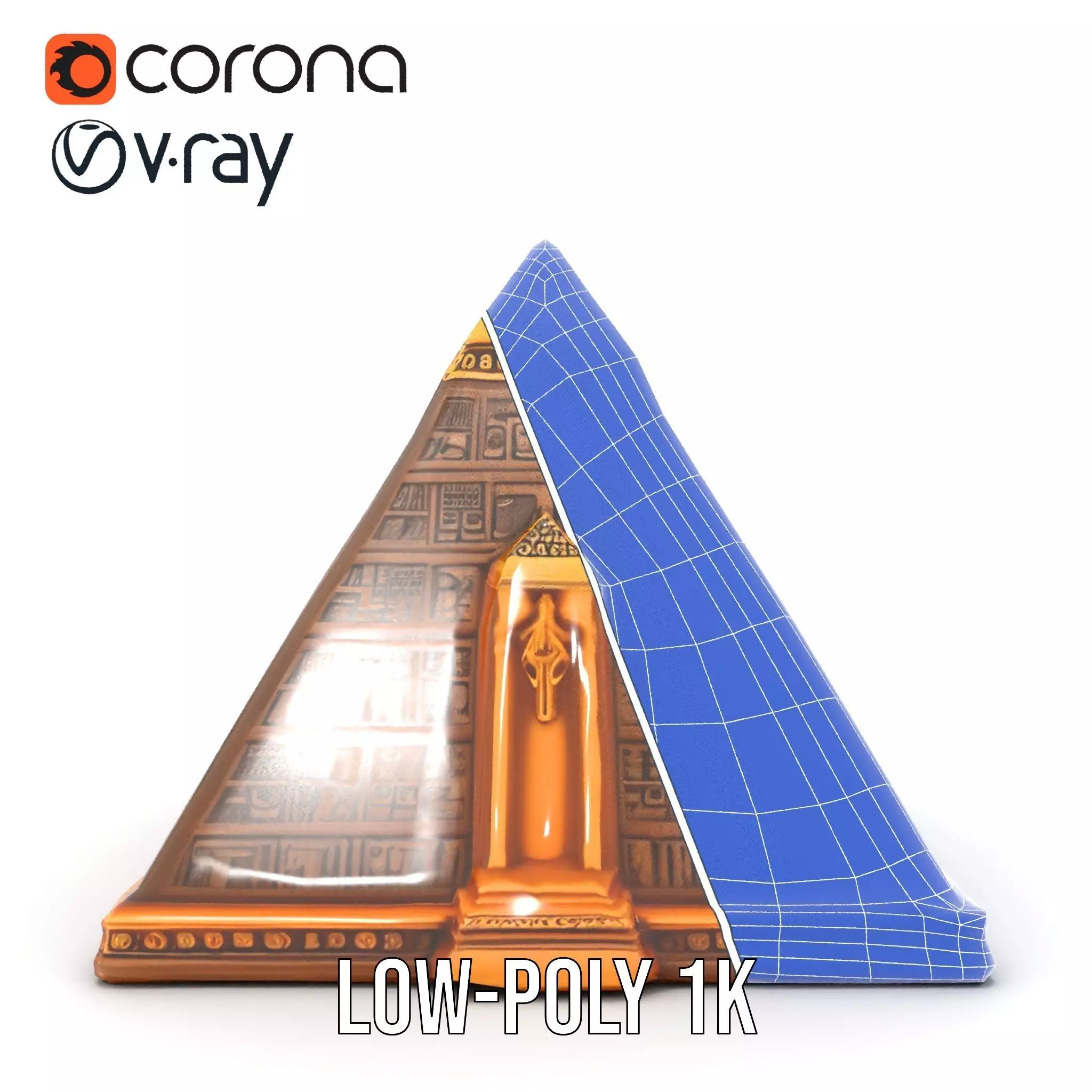 Ancient Pyramid Monument model pack Low-poly 3D model_32
