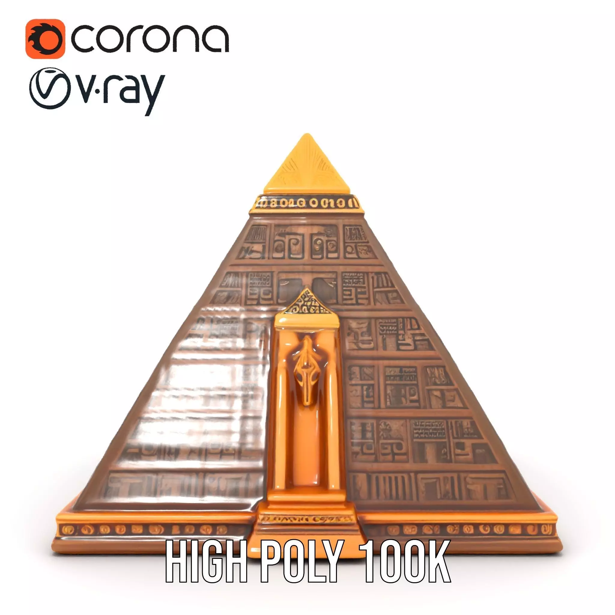 Ancient Pyramid Monument model pack Low-poly 3D model_19