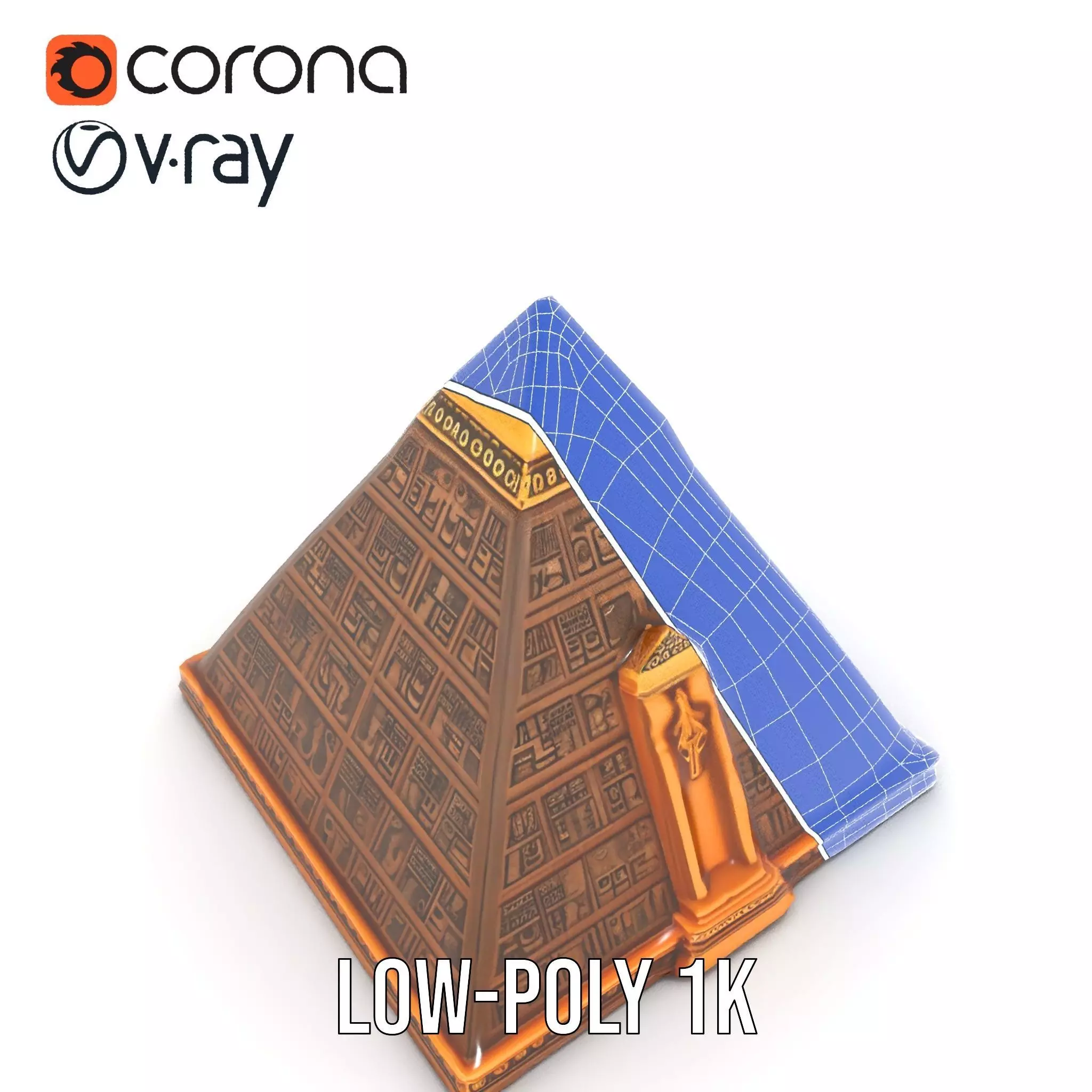 Ancient Pyramid Monument model pack Low-poly 3D model_27