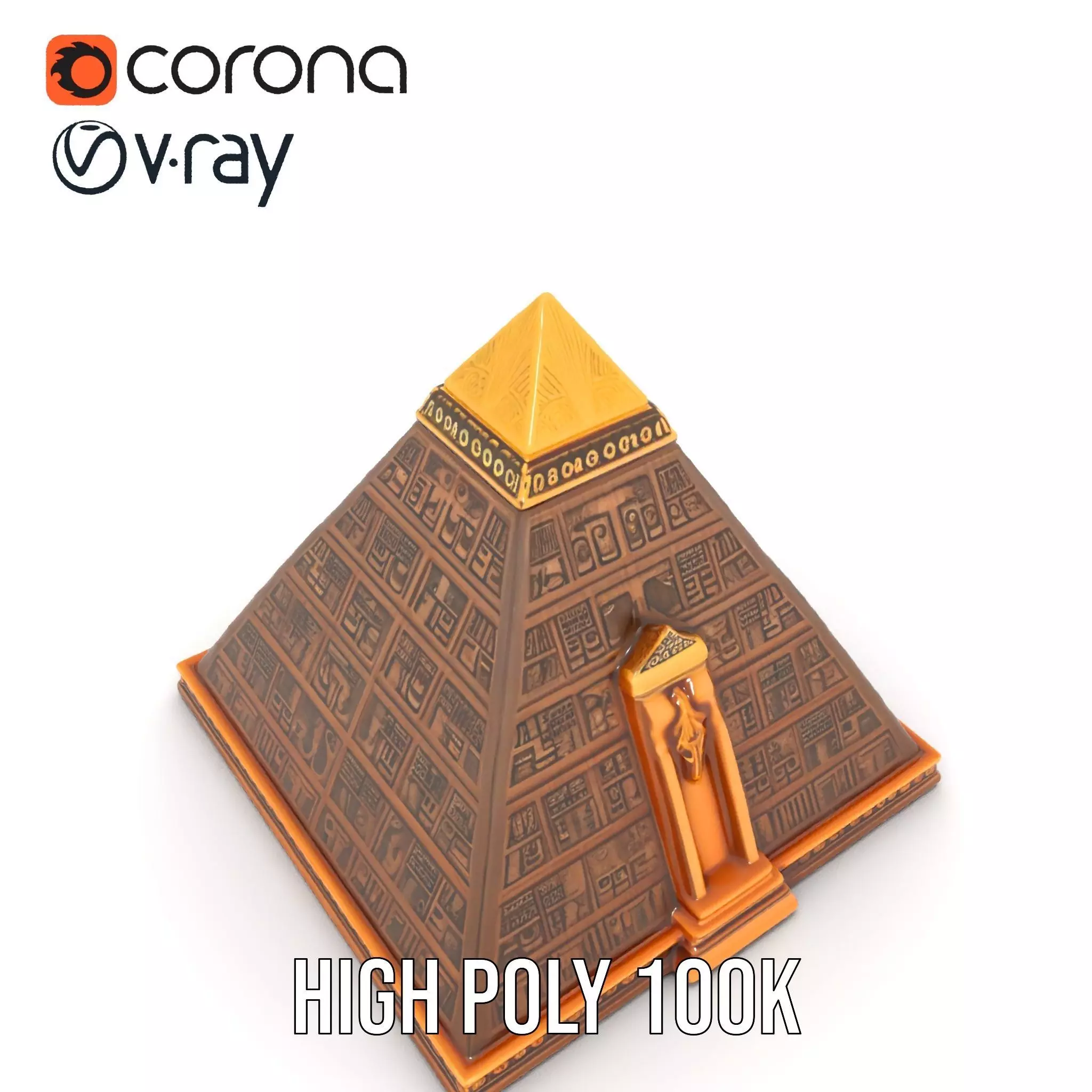 Ancient Pyramid Monument model pack Low-poly 3D model_22