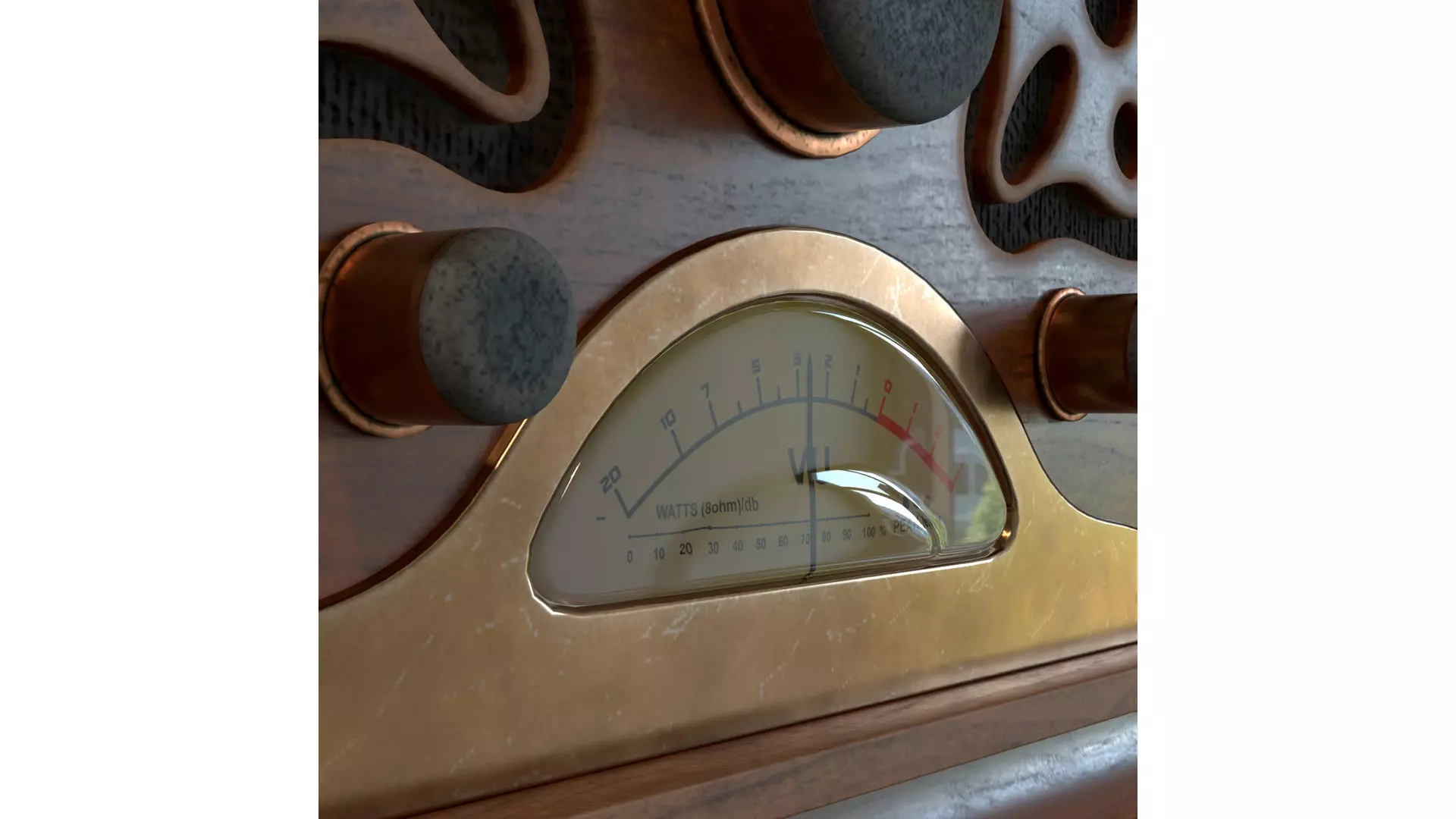 Old vinyl plate player gramophone 3D model_6