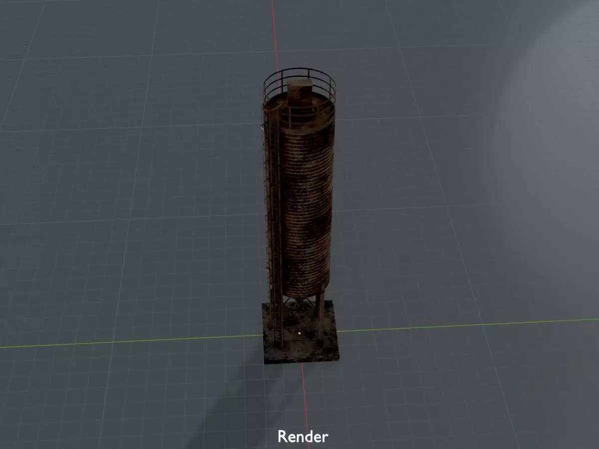 Industrial Cement Silo All Versions 3D Model Collection_26