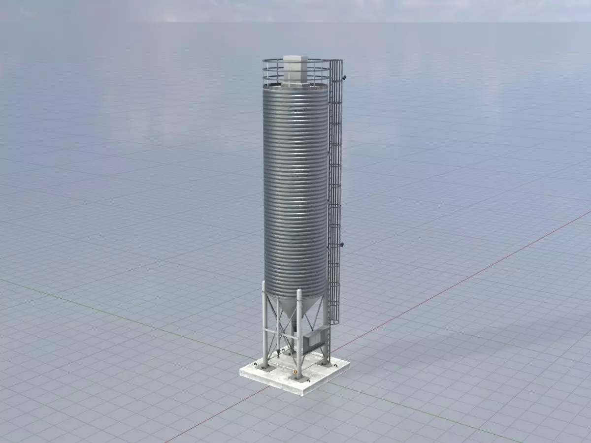 Industrial Cement Silo All Versions 3D Model Collection_65
