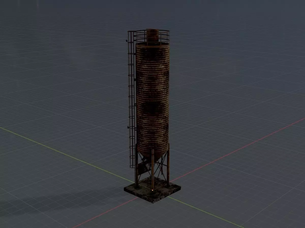 Industrial Cement Silo All Versions 3D Model Collection_14