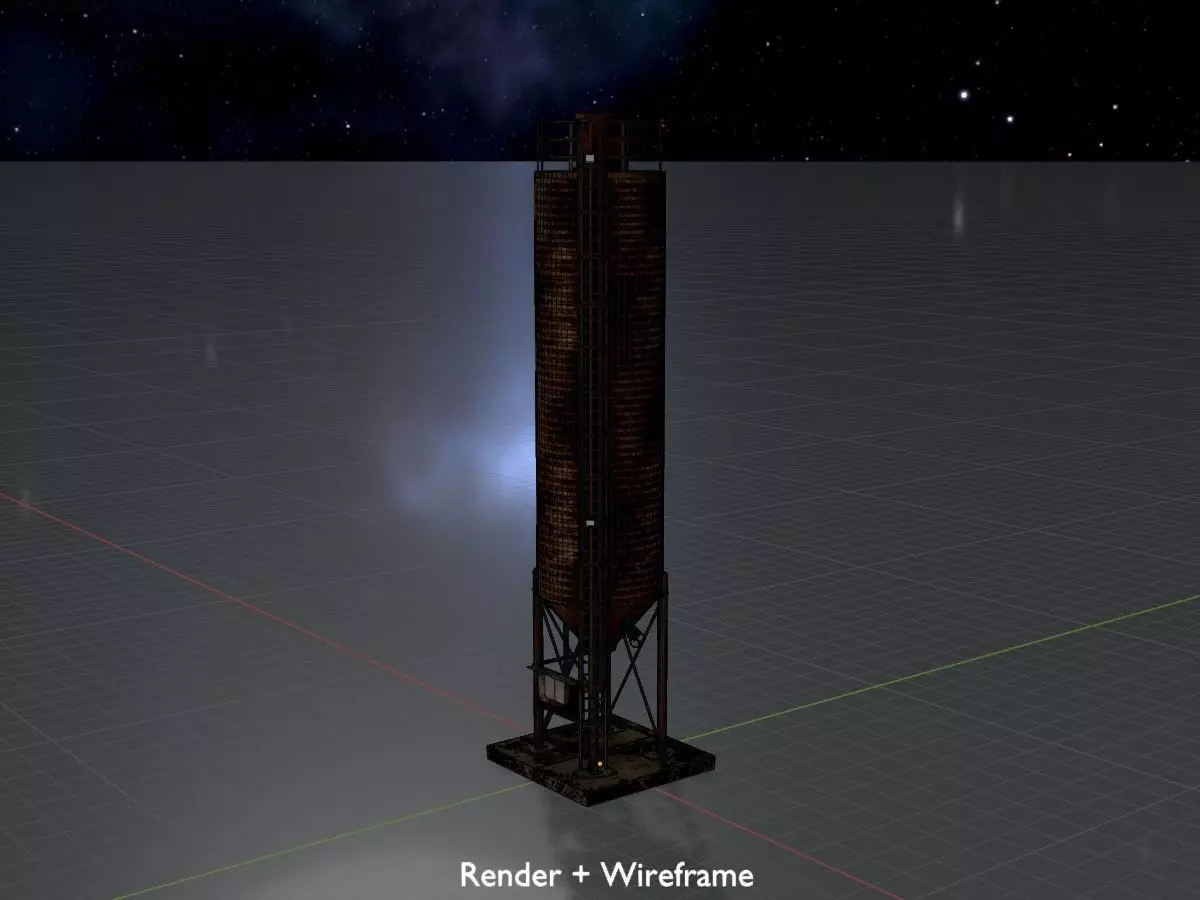 Industrial Cement Silo All Versions 3D Model Collection_17