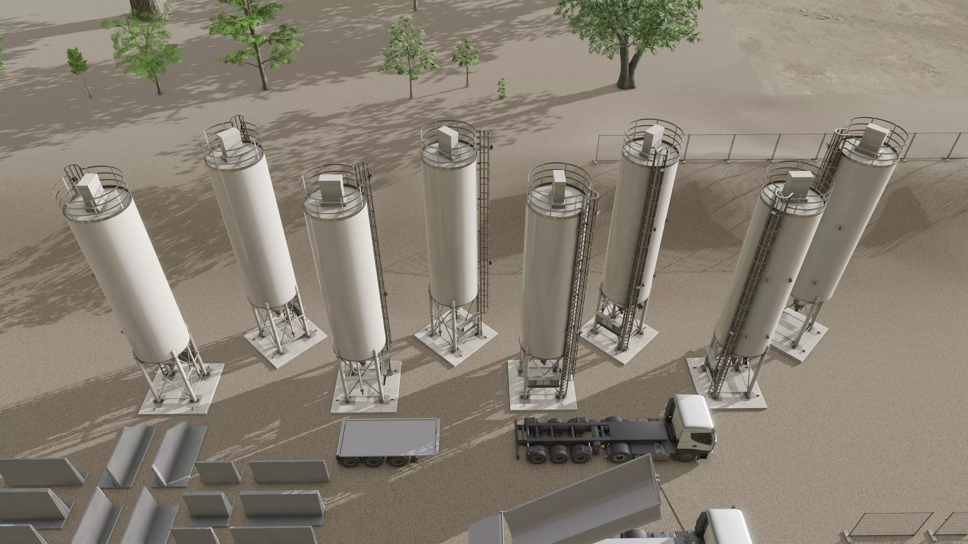 Industrial Cement Silo All Versions 3D Model Collection_31