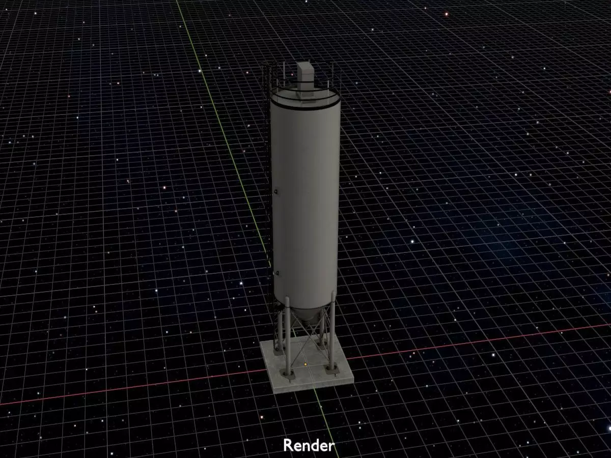 Industrial Cement Silo All Versions 3D Model Collection_42