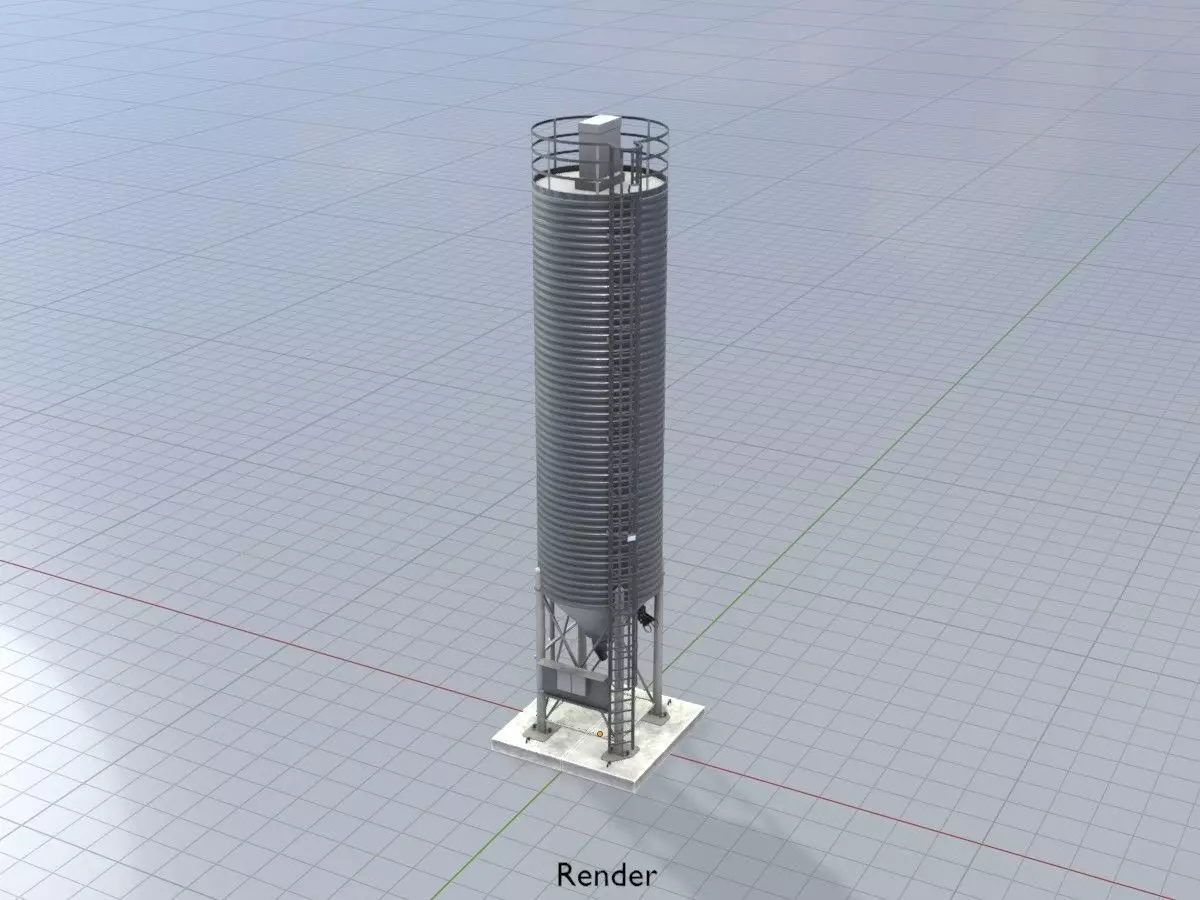 Industrial Cement Silo All Versions 3D Model Collection_60