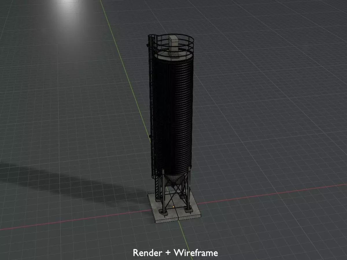 Industrial Cement Silo All Versions 3D Model Collection_71