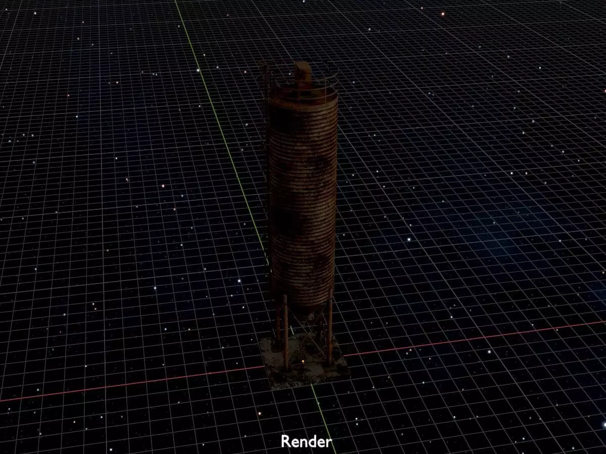 Industrial Cement Silo All Versions 3D Model Collection_27