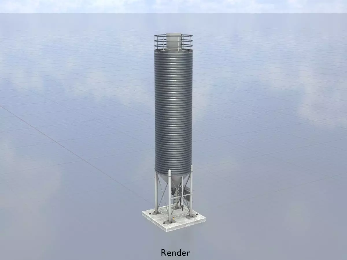 Industrial Cement Silo All Versions 3D Model Collection_58