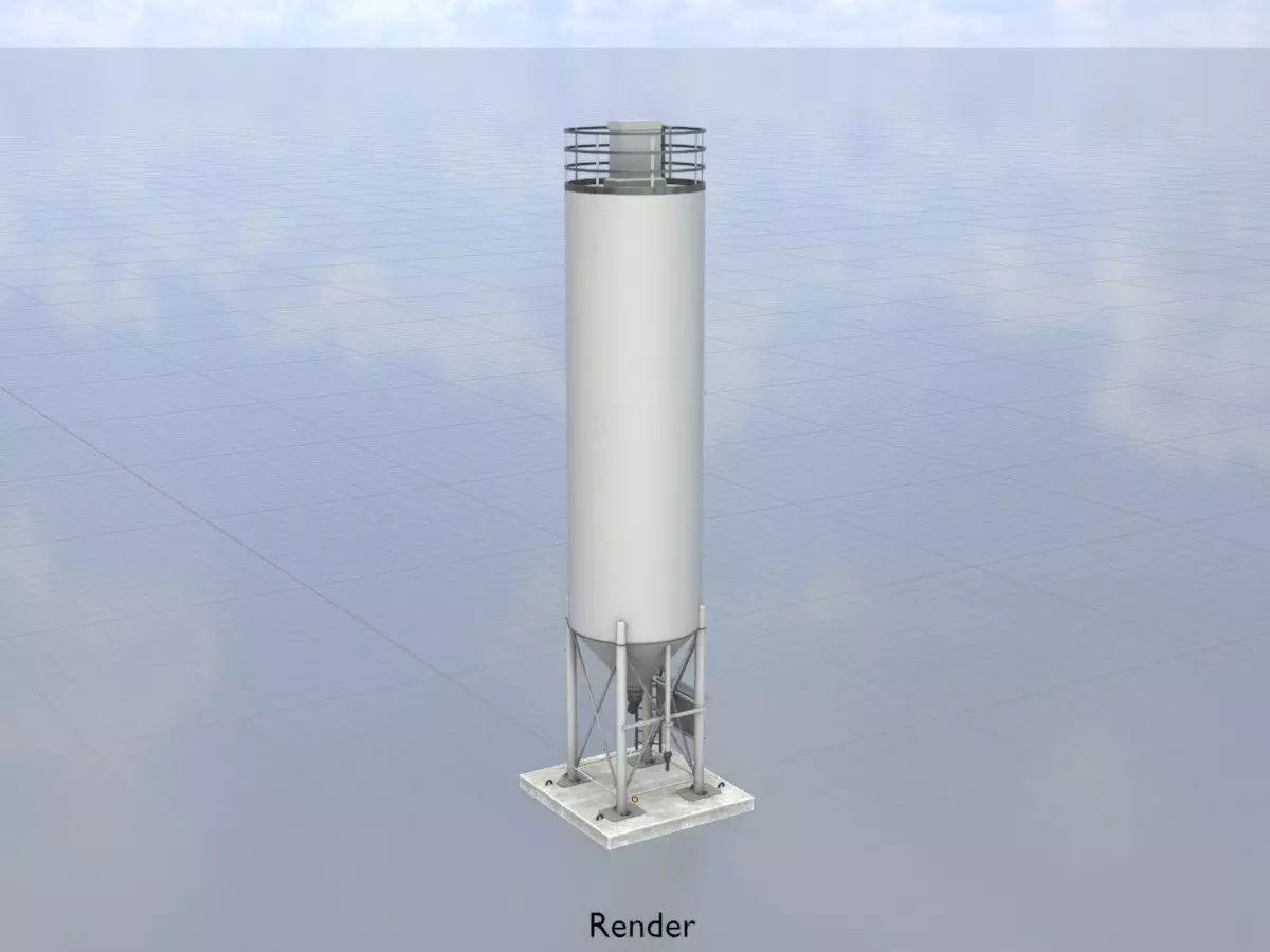 Industrial Cement Silo All Versions 3D Model Collection_38